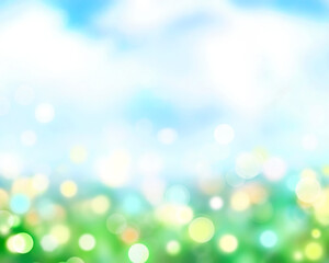 Obraz premium Fresh spring Easter abstract bokeh background. 