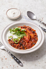 Sweet Potato and Bean Chilli