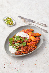 Sweet Potato and Bean Chilli