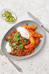 Sweet Potato and Bean Chilli