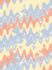 Blue yellow doodle abstract background. Illustration for banner, poster, card