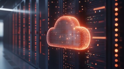 Creating a cloud computing network digital realm data flow visualization virtual environment...