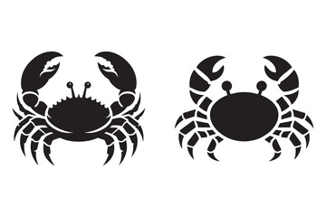 crab silhouette with white background