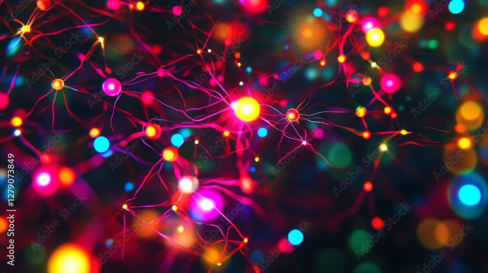 Poster visualizing machine learning concepts digital space infographic online environment analytical viewpo