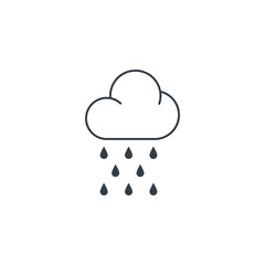 Rain Cloud icon symbol vector illustration isolated on white background