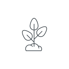 Seedling icon symbol vector illustration isolated on white background