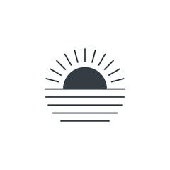 Sun icon symbol vector illustration isolated on white background