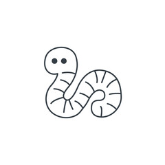 Worm icon symbol vector illustration isolated on white background