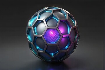 Naklejka premium Futuristic Nano-Metal with Self-Healing Textures and Shifting Blue-to-Purple Gradient