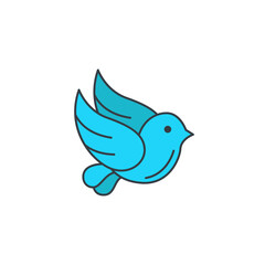 Bird icon symbol vector illustration isolated on white background