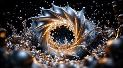 Abstract Liquid Spiral Explosion