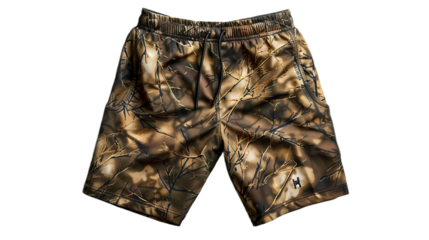 Camouflage Shorts on transparent background PNG.