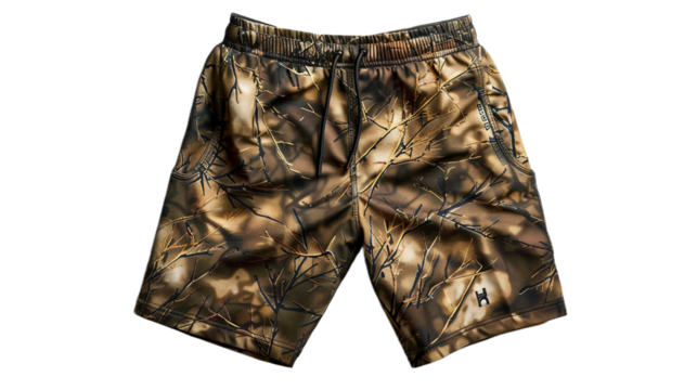 Camouflage Shorts on transparent background PNG.