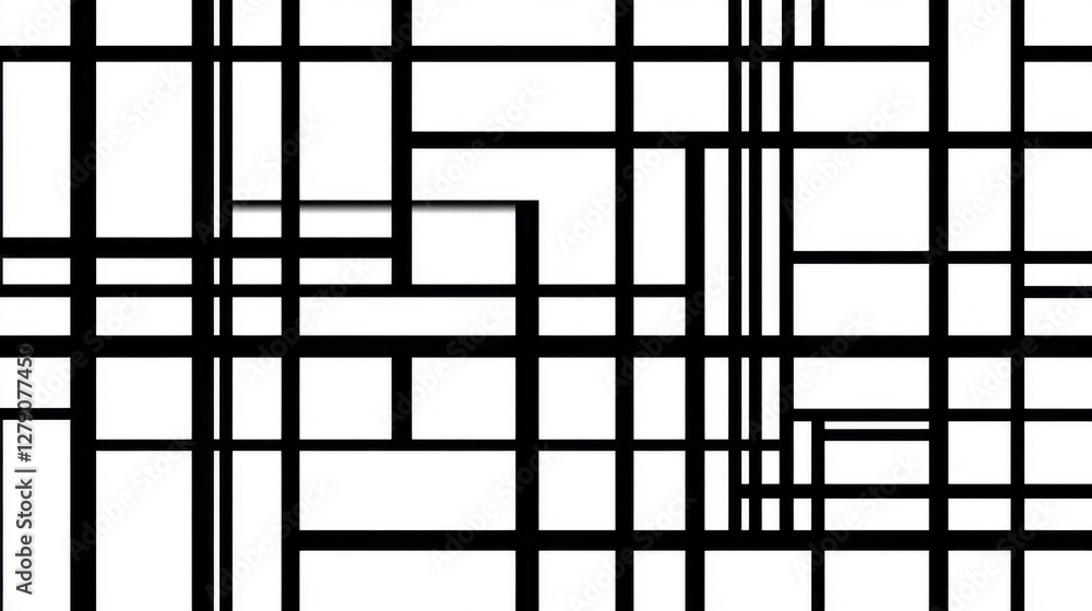 Poster creating a geometric line pattern with thick parallels digital design studio graphic art vibrant env