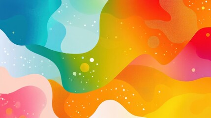 Abstract colorful waves with vibrant gradients and soft shapes creating a dynamic background