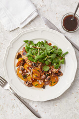 Fried Potatoes and Field Salad