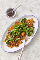 Fried Potatoes and Field Salad