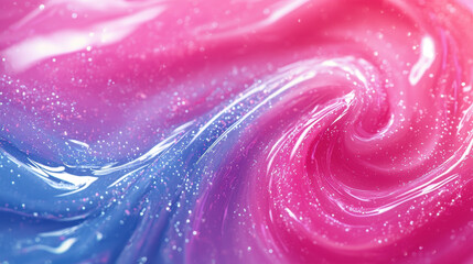 Close-up of vibrant toothpaste swirl on toothbrush highlighting texture and color
