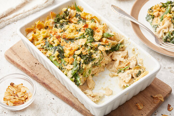 Farfalle Pasta Bake with Camembert and Bimi Broccoli