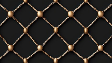 Fototapeta premium Elegant gold decorative mesh pattern with intricate details on a dark background