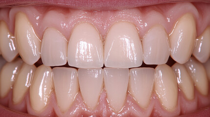 Professional close-up of a bright white smile showcasing dental health and aesthetics
