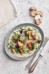 Mushroom and Spinach Risotto