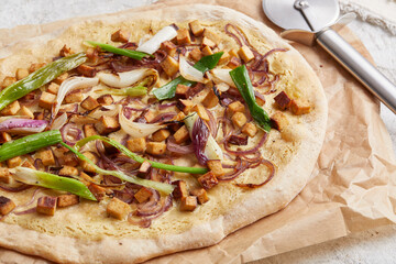Vegan Onion Pizza 