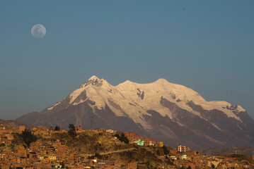 Illimani mountain in La Paz Bolivia