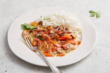 Carrot and Coconut Curry with Noodles