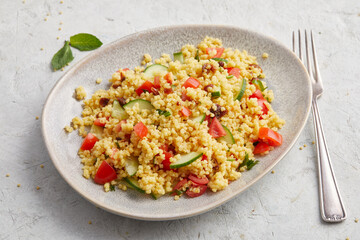 Tomato and Cucumber Millet Salad