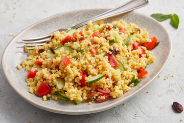 Tomato and Cucumber Millet Salad