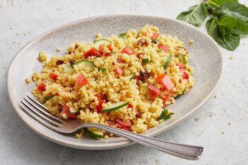 Tomato and Cucumber Millet Salad