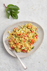 Tomato and Cucumber Millet Salad