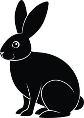 Rabbit Silhouette Vector Art - Minimalist Animal Designs, Easter, Spring, and Nature-Themed Projects for Decor and Printables