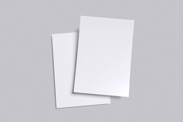 A4 Flyer Paper with grey background color for mockup