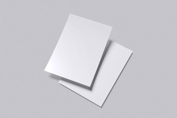 A4 Flyer Paper with grey background color for mockup