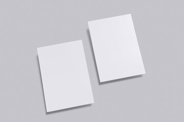 A4 Flyer Paper with grey background color for mockup