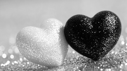 Two Glittering Hearts: A Black and White Romance