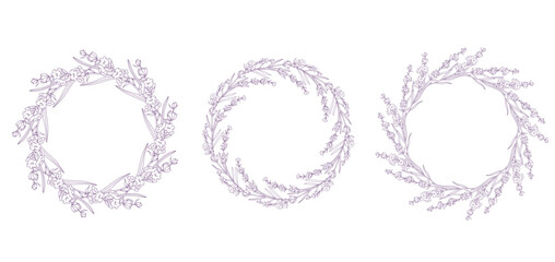 Lavender Line Drawing. Outline Lavender illustration. Hand Drawn lavener. Black and white Flowers. Monochrome Floral Line Art.  Botanical Coloring. Lavender Wedding