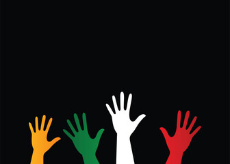 Black History Month Abstract Background with Brush Stroke Design