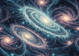 Abstract Cosmic Ray Space Aerial Photography