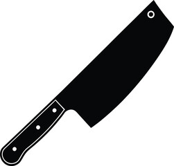 Knife silhouette vector illustration, perfect for kitchen utensils, chef tools, cutlery icons, restaurant graphics, cooking equipment, culinary design, and food prep.