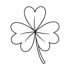 FourLeaf Clover Outline, Irish Luck, St. Patricks Day Symbol