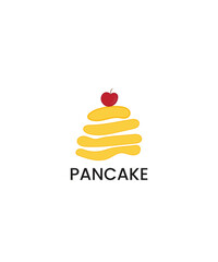Pancake logo design vector, bakery logo, pancake shop logo