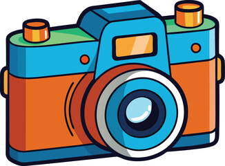 Camera vector illustration with detailed lens, modern design, photography, digital camera, camera icon, professional photography, camera equipment, photo concept.