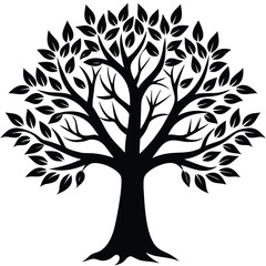 vector tree silhouette