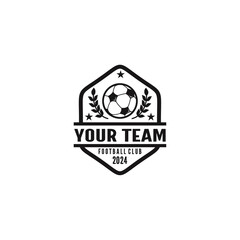Soccer club badge with stars logo vector