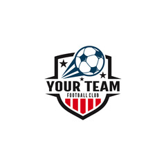 Soccer club badge logo vector