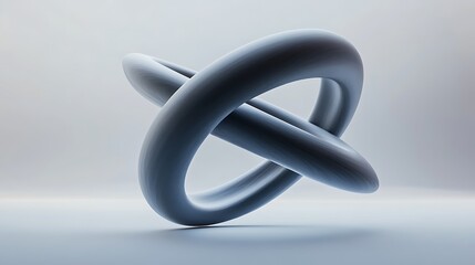 there is a 3d rendering of a ring with a curved design