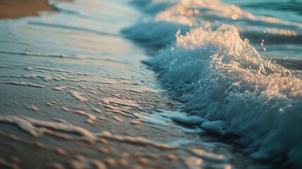 Waves splashing on beach